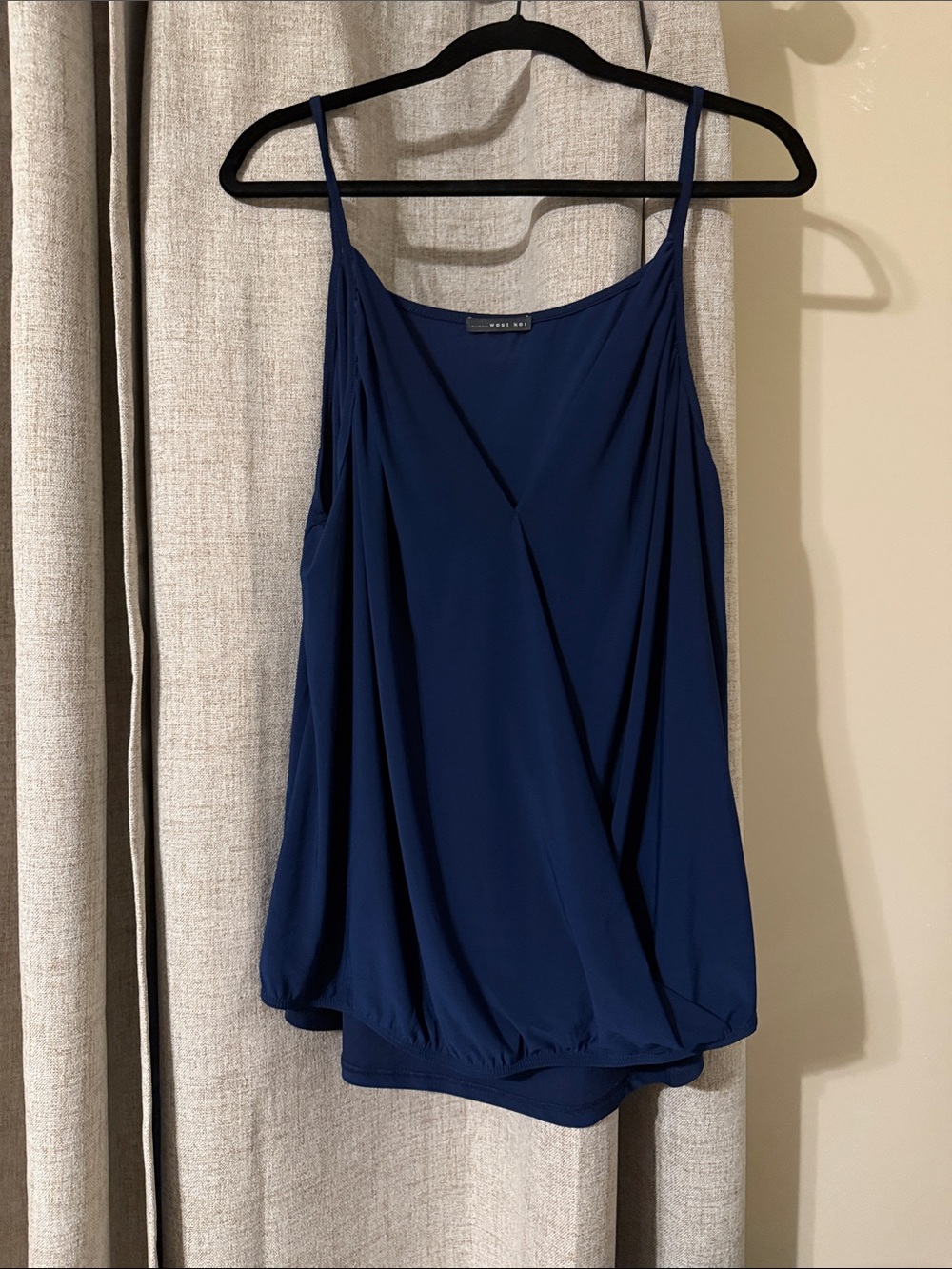 West Kei -Navy Draped Surplice Spaghetti Strap Camisole 2X
